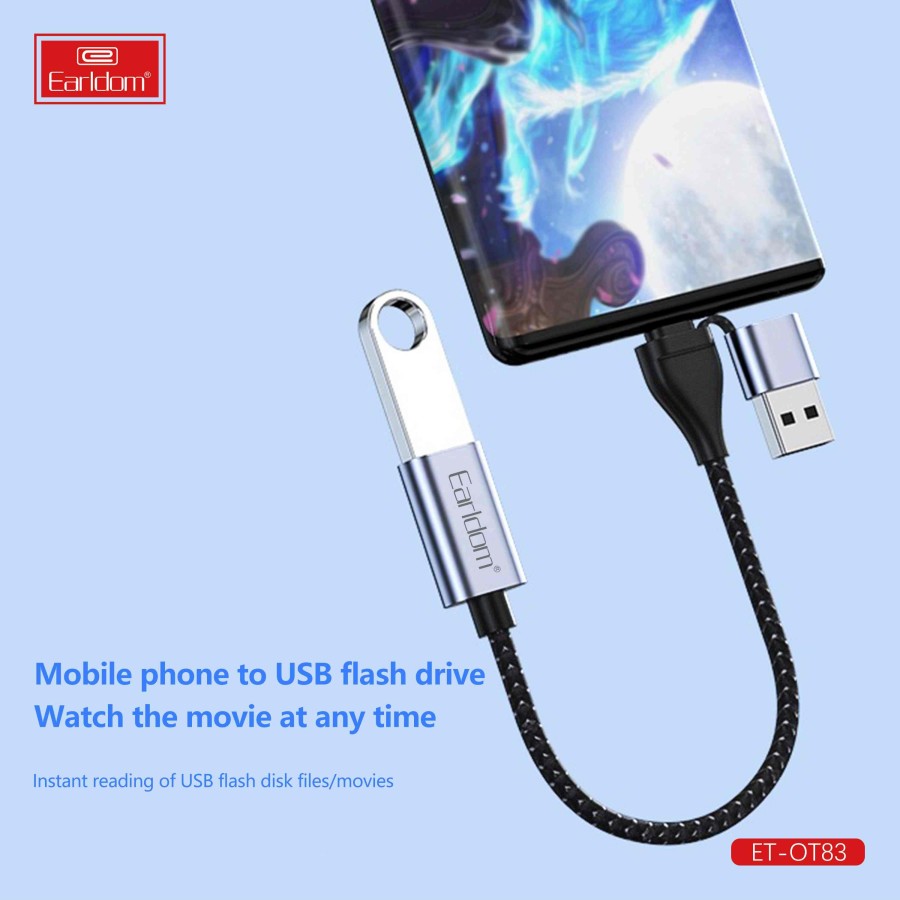 Earldom Data Sync Adapter 2 in 1 USB3.0 OTG