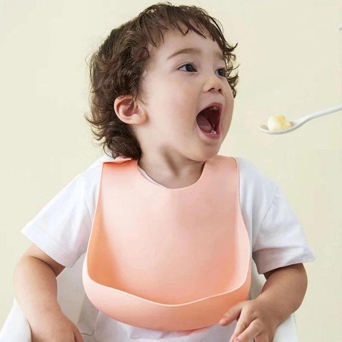 Silicone Baby Bib With Spoon And Fork Set