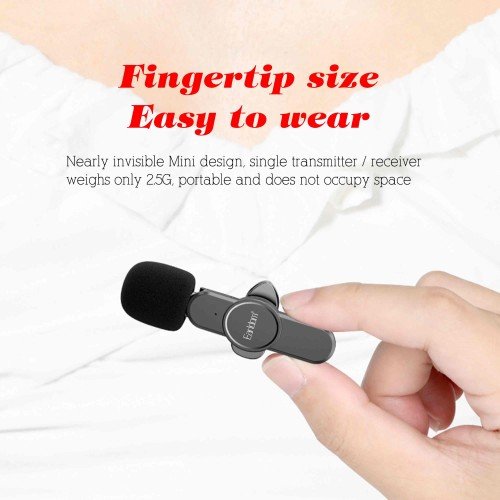 EARLDOM Portable Audio Video Recording Mic Wireless Lavalier Microphone Mc3i