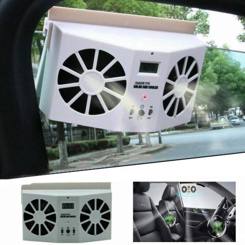 Solar Car Cooler Rechargeable Window Air Cooler MX-8802