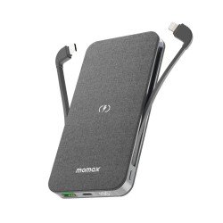 Momax Q.Power TOUCH 2 Wireless Charging Power Bank 10000mAh IP112MFI - Black Momax Q.Power TOUCH 2 Wireless Charging Power Bank 10000mAh IP112MFI - Black
