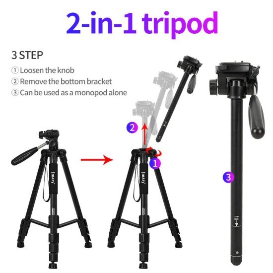 JMARY KP-2254 Professional and Selfie Tripod Stand