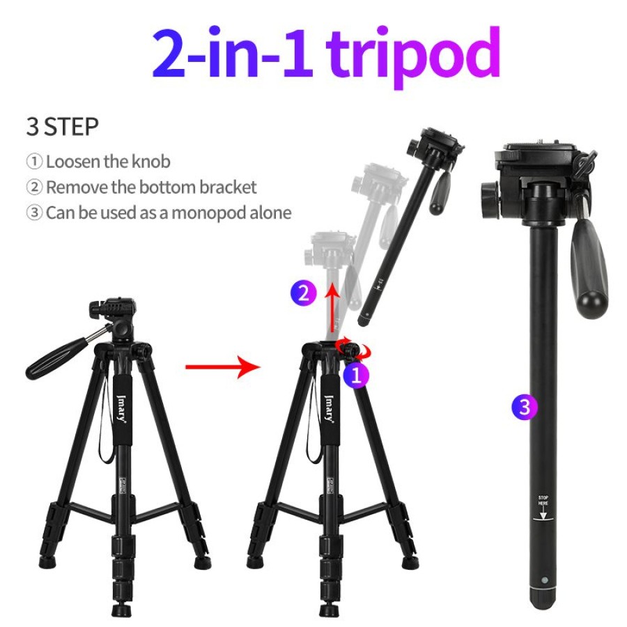 JMARY KP-2254 Professional and Selfie Tripod Stand