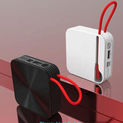 Konfulon Built-in Cable Power Banks 10000mah Mini Size Battery Pack Portable Charger For Cellphone