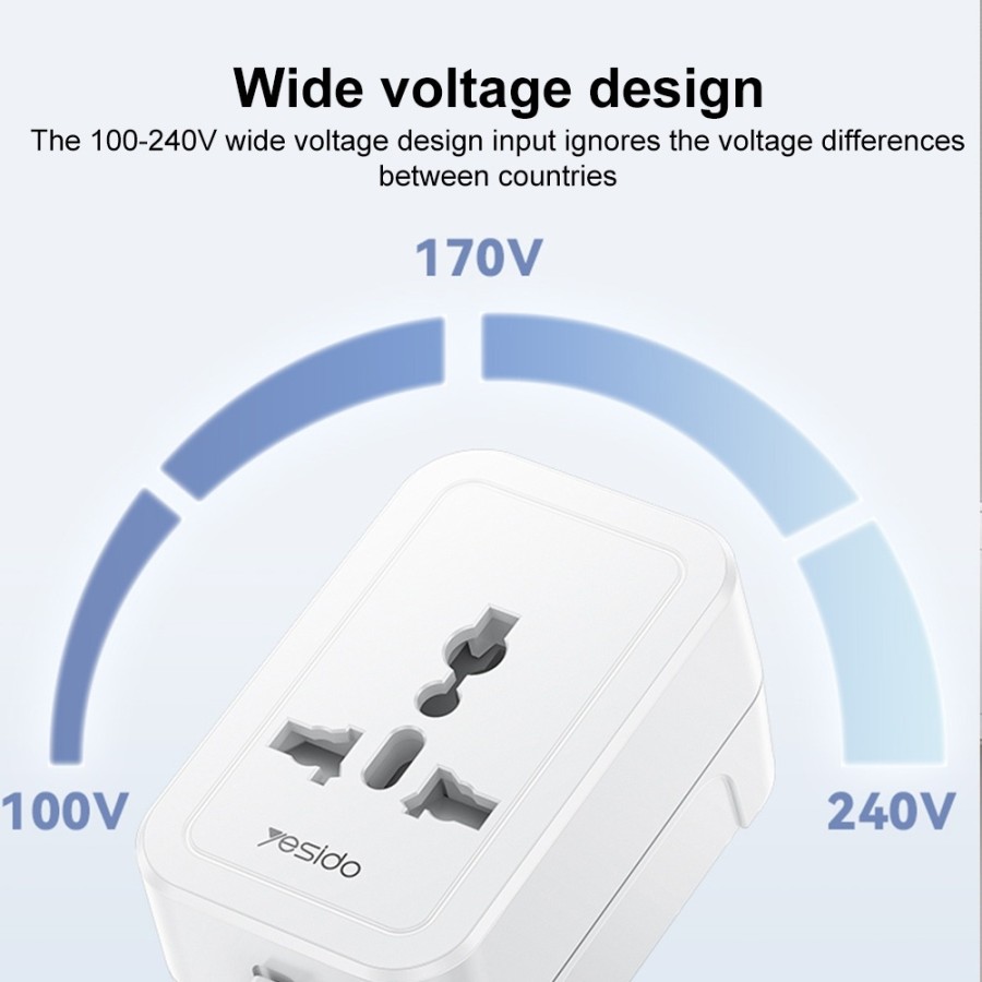 Yesido MC32 Global Universal Plug Adapter (White)