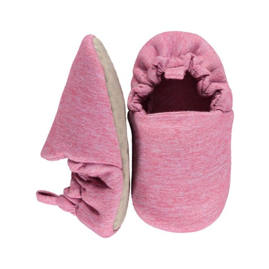 Poco Nido  Pink Cotton Jersey Mini Shoes