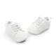 Newborn Sneakers Crib Shoes for Boys Girls Soft Sole First Walkers 0-18 Months - white
