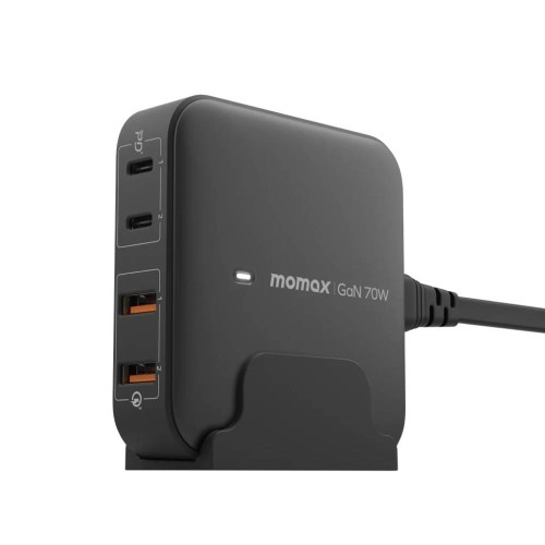 Momax One Plug 70W 4-Port Desktop Charger (UM50UKD) - Black