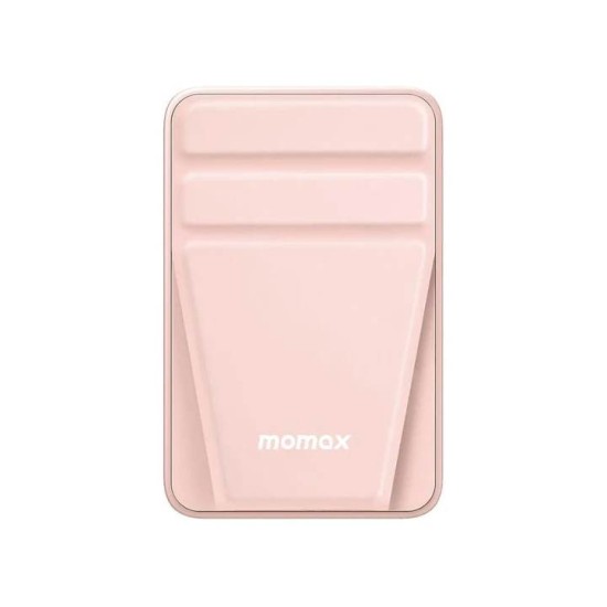 Momax Q.Mag Power 15 Magnetic Wireless Battery Pack with Stand 10000mAh (IP121P) - Pink