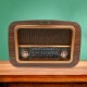 Classic Vintage Retro Style Handmade Wooden Exterior Dark Brown Am/Fm Radio NS-6655BT