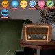 Classic Vintage Retro Style Handmade Wooden Exterior Dark Brown Am/Fm Radio NS-6655BT