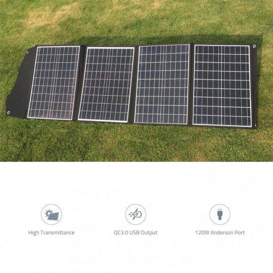 Powerology 120W Universal Folding Solar Panel