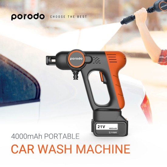 Porodo 4000mAh Portable Car Wash Machine