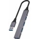 Porodo Blue 4 in1 USB-A Hub to 1 x USB-A 3.0 5Gbps and 3 x USB- A 2.0 480Mbps
