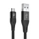 Porodo Braided USB-A to Type-C (3A 1.2m) - Black