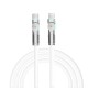 Porodo Double Head Rotate Cable PD, Type- C to Apple 30W 1M - White