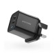 Porodo Dual USB Wall Charger 2.4A UK - Black