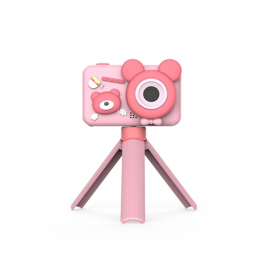 Porodo Kids Digital Camera With Tripod Stand - Pink