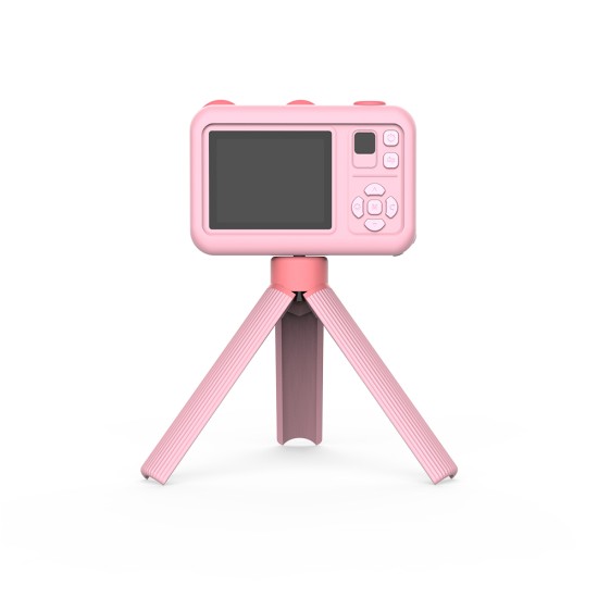 Porodo Kids Digital Camera With Tripod Stand - Pink