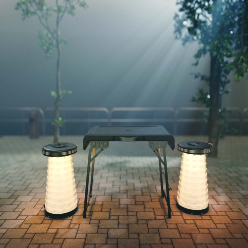 Porodo Lifestyle Compact Portable Outdoor Table Set With Illuminated Folding Seats