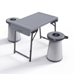 Porodo Lifestyle Compact Portable Outdoor Table Set With Illuminated Folding Seats Porodo Lifestyle Compact Portable Outdoor Table Set With Illuminated Folding Seats