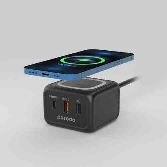 Porodo Triple Ports Fast Wireless Charger
