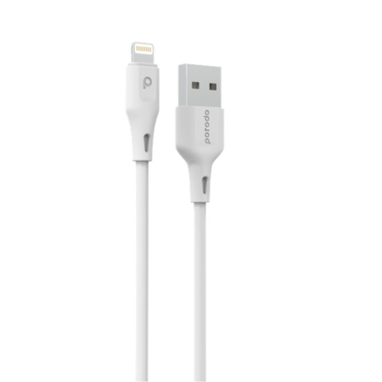 Porodo USB Cable Lightning Connector Durable Fast Charge and Data Cable 3M - White