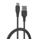 Porodo USB Cable Type-C Connector 3A Durable Fast Charge and Data Cable (2m 3A)