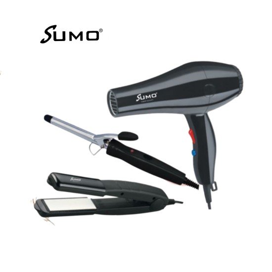 Sumo Hair Care Set 3 in 1 Professional Hair Curler, Styler and Hair Dryer