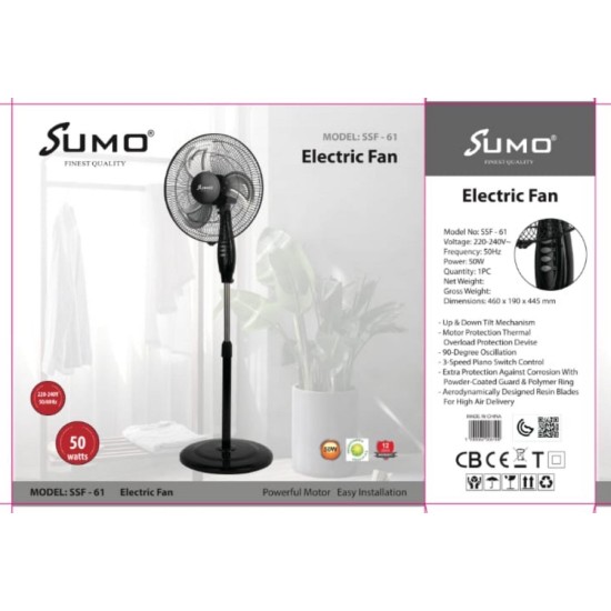 SUMO Electric Stand Fan - SST-61 (Summer Fan)