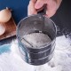 Sieve Cup Mesh Crank Flour Sifter with Measuring Scale for Flour Icing Sugar