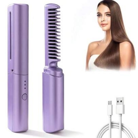 Small USB Charging Portable Travel Curling Dual-Purpose Wireless Hair Straightener