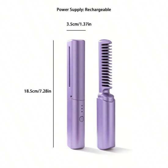 Small USB Charging Portable Travel Curling Dual-Purpose Wireless Hair Straightener