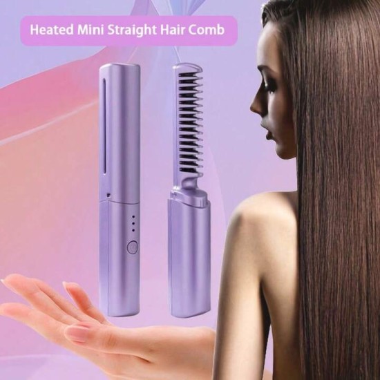 Small USB Charging Portable Travel Curling Dual-Purpose Wireless Hair Straightener