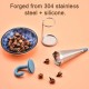 Stainless Steel Umbrella Shaped Tea Infuser and Strainer - Blue
