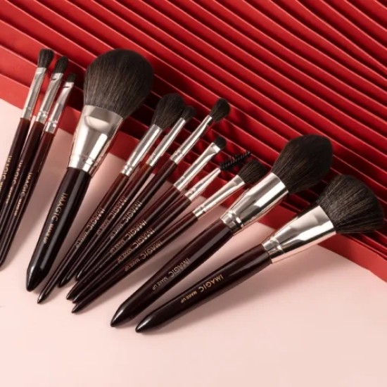 Imagic 12pcs Makeup Brush Set With Zipper Bag