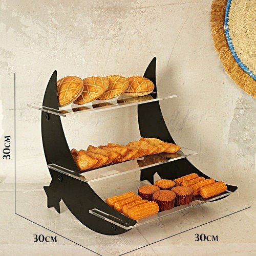 3 Tier Acrylic Serving Sweet Stand - Ramadan