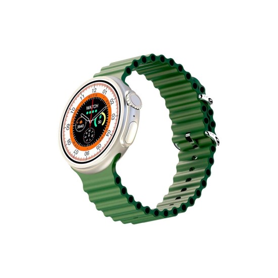 Ultra Evo Smart Watch 1.51inch Wide Touch Screen - Green Strap