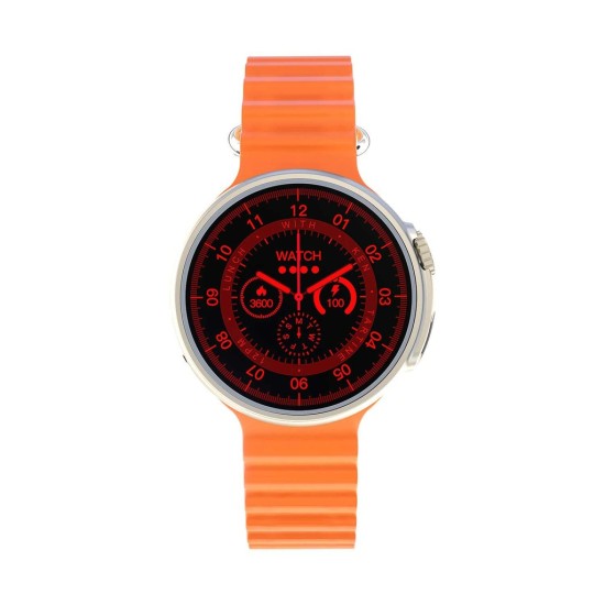 Ultra Evo Smart Watch 1.51inch Wide Touch Screen - Orange Strap