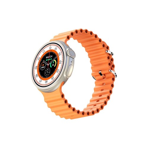 Ultra Evo Smart Watch 1.51inch Wide Touch Screen - Orange Strap