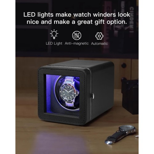 Vlando Automatic Single Watch Winder with Super Quiet Japanese Motor