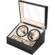 Luxury Leather Watch Storage Box 4+6 Watches - Black