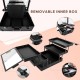 24inch LED Lighted Cosmetic Organizer Case with Speaker (Black)