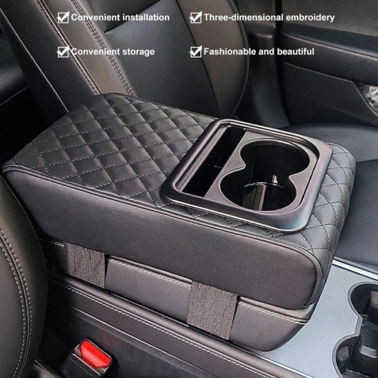 Car Armres and Cup Holder - Black