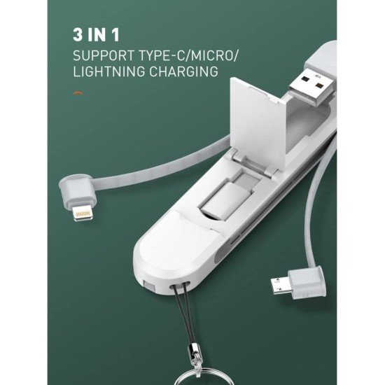 LDNIO 3 in 1 Fast charging Cable Storage Box with Type-C Connector-LC130