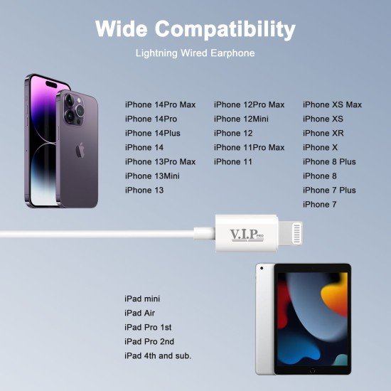 V.I.P Wired EarPods with iPhone input One Side - HF805