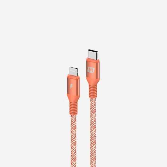 MOMAX ELITE LINK LIGHTNING TO USB-C CABLE-1.2M - RED (DL31M)