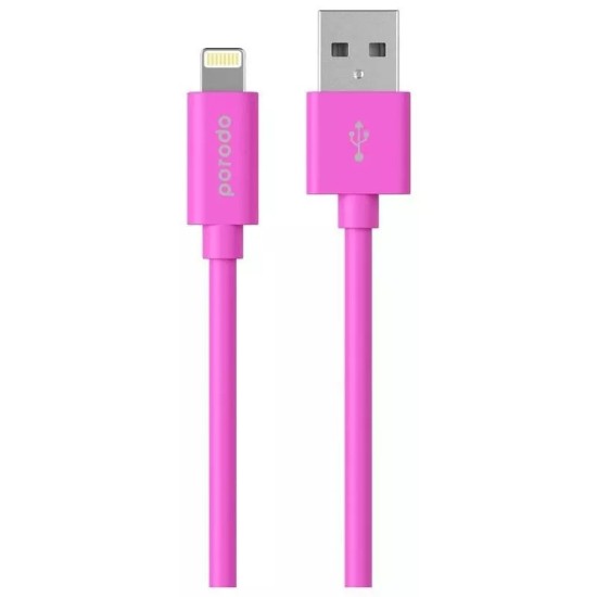 Porodo PVC Lightning Cable 1.2m - Pink