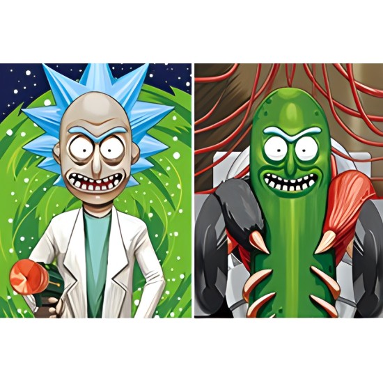 Poster Framed - Rick & Morty - 4D Print - 30x40cm