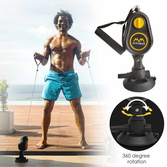Home pull rope fitness equipment with suction cup